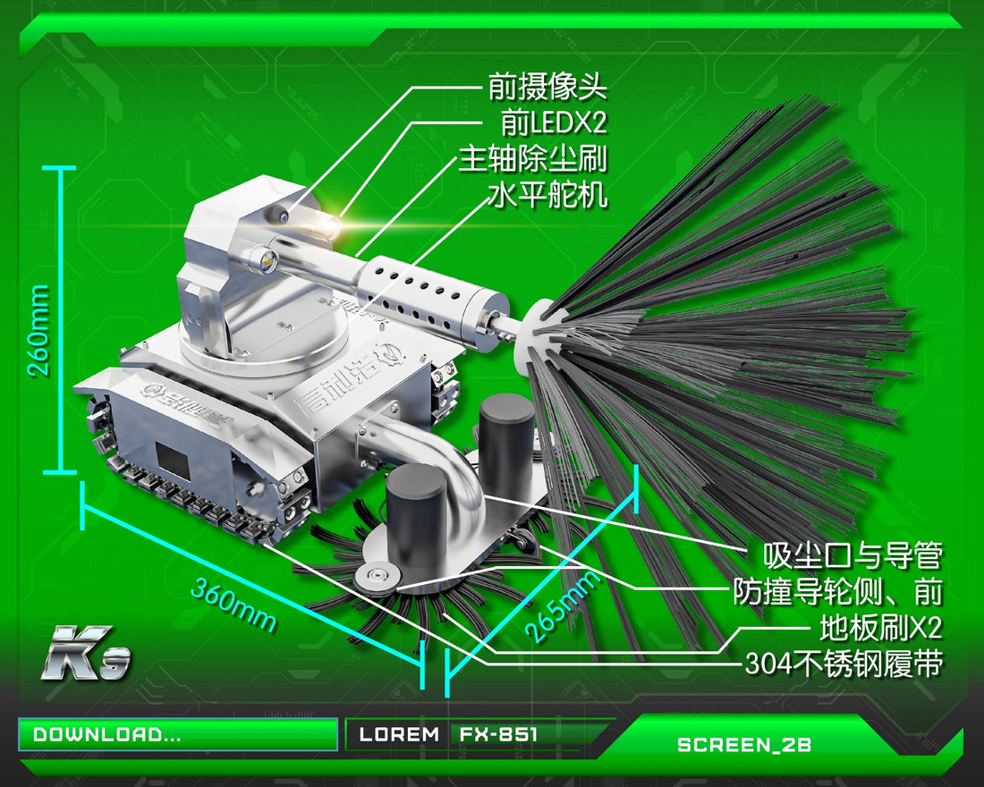 Fleet of high-speed duct cleaning robots for multi-crew operations